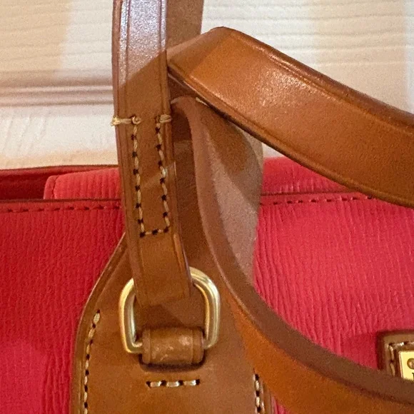 Dooney & Bourke Red and Tan Shoulder Bag - Picture 4 of 13